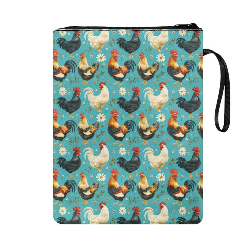 Zipper Pouch Book Cover Polyester Lightweight with Handle 1