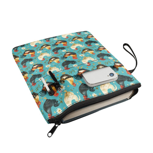 Zipper Pouch Book Cover Polyester Lightweight with Handle 2