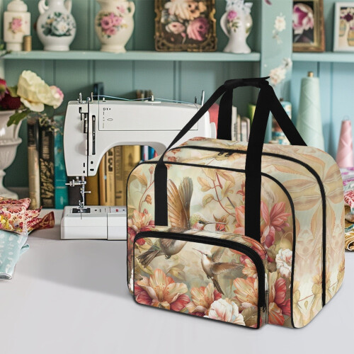 Τσάντα Tote για Ραπτομηχανή Hummingbird με φερμουάρ, μαλακό ντουλάπι οργάνωσης και 1