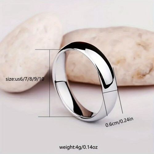 Sterling Silver Ring Polished Stackable Band 4g 1