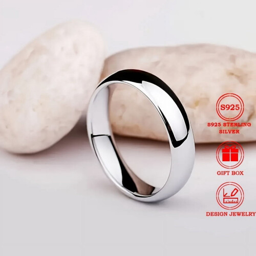 Sterling Silver Ring Polished Stackable Band 4g 2