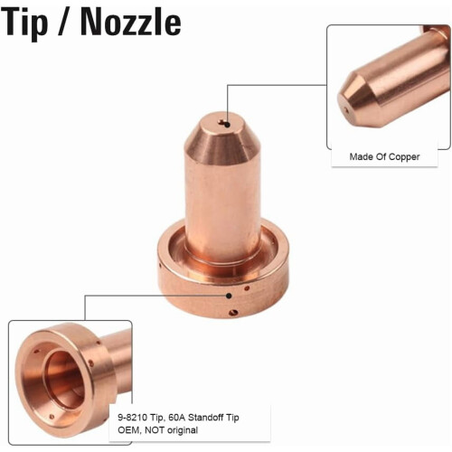 5pcs Plasma Cutting Diffuser 9-8210 Nozzles Torch Copper For SL60- 1