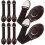 NICEXMAS Lucchetti per genitori Marrone 12 pezzi 7,9X2,0X0,4 pollici 5