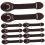 NICEXMAS Lucchetti per genitori Marrone 12 pezzi 7,9X2,0X0,4 pollici 6