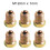 Brake Pipe Fitting Union Kit Metric M121 6 pcs 2