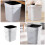 White Plastic Trash Can with Stable Structure for Home Use Modern Kitchen Rubbish Bin 3