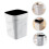White Plastic Trash Can with Stable Structure for Home Use Modern Kitchen Rubbish Bin 6