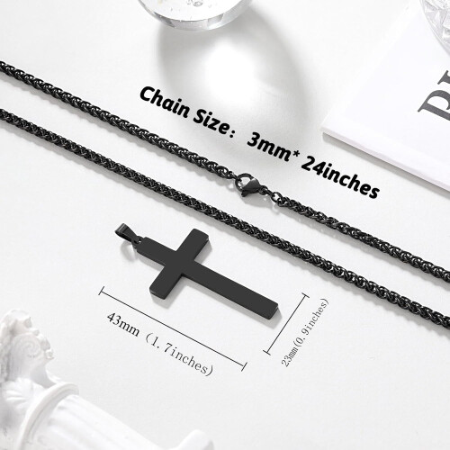 Cross Necklace for Men 1 Piece 2