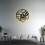 Relógio de parede em vinil de 12 polegadas – Silencioso, decoração criativa para sala de estar/hall de entrada/quarto – Presente perfeito (LED 3