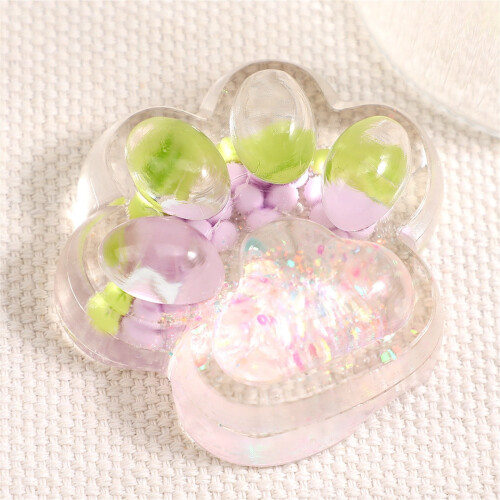 Squishies Fidget Toys Χαριτωμένα νύχια γάτας Taba Squishy Toys Μαλακή σιλικόνη με διαφανές γκλίτερ 1