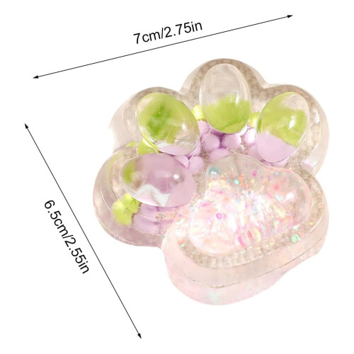 Squishies Fidget Toys Χαριτωμένα νύχια γάτας Taba Squishy Toys Μαλακή σιλικόνη με διαφανές γκλίτερ 2