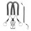 Heavy Duty Retractable Coiled Lanyard with Keychain 3 pcs 8