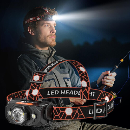Outdoor Motion Headlamp with Large-Capacity Rechargeable 1