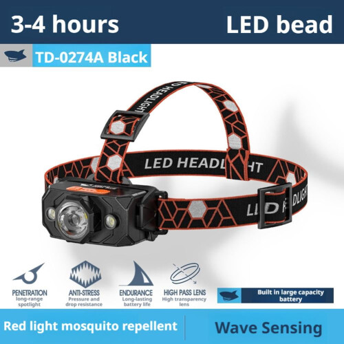 Outdoor Motion Headlamp with Large-Capacity Rechargeable 2