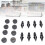 Lautsprecher Spike Pad Kit Eisen stoßfest verstellbar 8