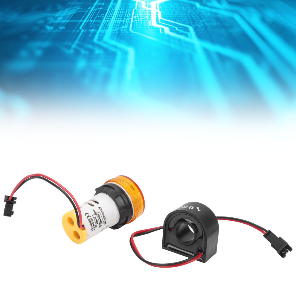 Ad101â22Vam Dual Display Voltage Current Indicator Ac50â500V 0Â100A Yellow 8001391737843