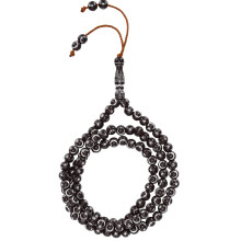 Deep Coffee Resin Muslim Rosary Beads 99 Grains Prayer Tool, 49cm
