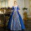 Damekjoler Retro-stil Ensfarget Trompeterm Lang Prinsessekjole 2