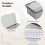3-Pc Clear Chopsticks Storage Organizer with Lid, Dustproof & Stackable, Compatible with Kitchen/Bathroom Drawers 3
