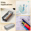 3-Pc Clear Chopsticks Storage Organizer with Lid, Dustproof & Stackable, Compatible with Kitchen/Bathroom Drawers 5