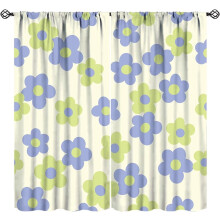Retro keukengordijnen met bloemenprint, boho bloemenmotief, 84" B x 84" L