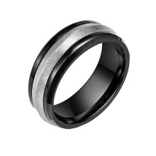 Men's and Women's Matte Silver Wedding Ring 8mm Size 10