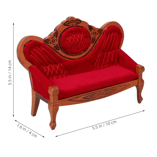 Topbathy House Decor Mini Mini Sofa Brown Plastic 1Pcs Diy Projects For Students 1