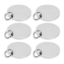 20 Stück 20 mm runde Edelstahl-Tag-Anhänger für H2D-Drucker Bastelarbeiten