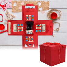 Scatola regalo esplosiva per compleanno da donna con scomparto per contanti