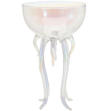 Kreativ manetformad vinglas transparent cocktailbägare unik design för barpubbruk
