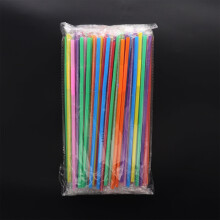 100-pack disposable plastic drinking straws, 12.5-inch multicolor bendable design