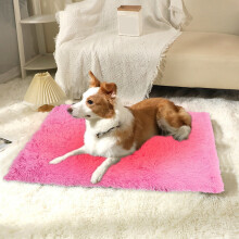 Hundebett, warmer Winterflanell, 40 x 50 x 3 Zoll, rutschfest, waschbar