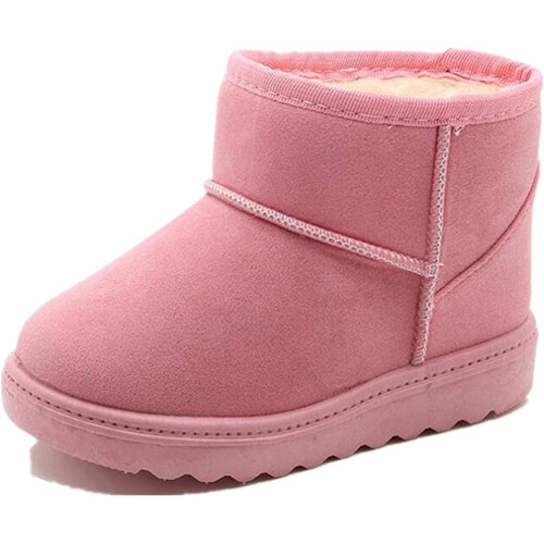 Fellgefütterte Kinder-Schneestiefel, warme, flache Winterschuhe
