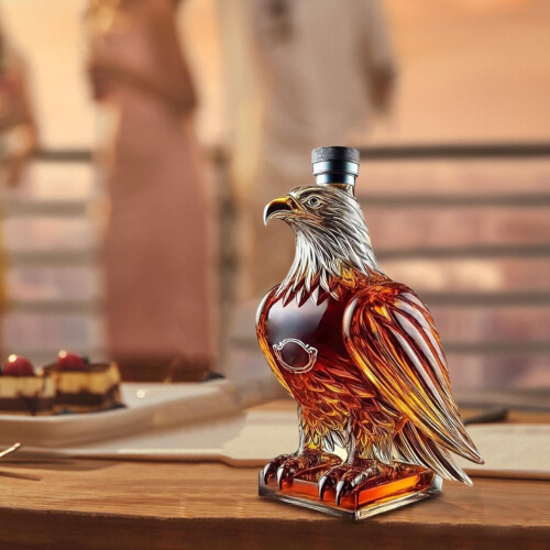 Σετ καράφας ουίσκι με γυάλινα ποτήρια Eagle Design – Συμβατό με μπουκάλια ουίσκι, 2