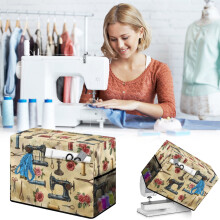 Housse de machine à coudre anti-poussière avec poches de rangement
