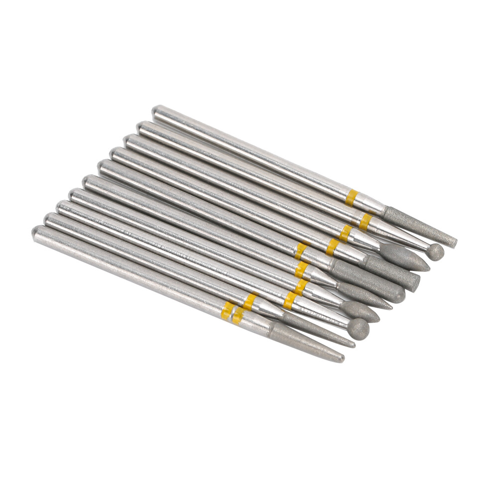 10Pcs Nail Drill Bits Milling Burr Set for Manicure, Polishing & Removal