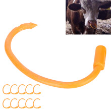 Cow Nose Ring Set 10PCS Adjustable Plastic NonToxic Clip Poultry Accessory