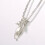Silver Plated Jumping Cat Pendant Necklace 2 pcs 7