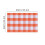 Orangefarbener karierter Outdoor-Teppich, handgewebt, Polyester, 40 x 60 cm 3