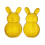 Boîte à bonbons en forme de lapin de Pâques (jaune) 2