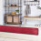 Rose Red Solid Hallway Runner Rug Non-Slip 2 ft x 6 ft 7