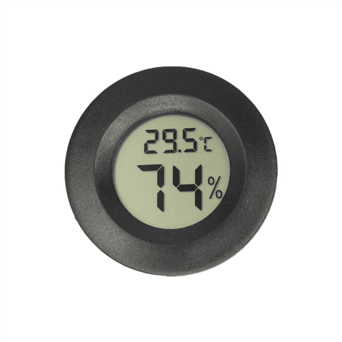 8PCS Μίνι LCD Ψηφιακό Θερμόμετρο Υγρόμετρο Στρογγυλός Αισθητήρας Θερμοκρασίας και 1
