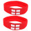 Game Day Headbands Red 2Pcs 6.7X2.4X0.8In 4