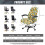 Sunflower Butterfly Chair Cover Stretchable High Back 7