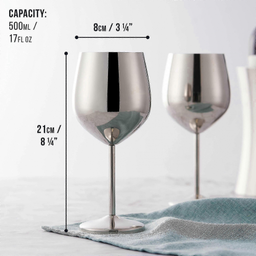 Stainless Steel Wine Glasses Unbreakable Durable 1