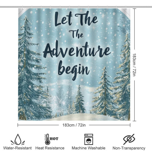 Σετ κουρτινών ντους Adventure με κάλυμμα χαλιού και καπάκι τουαλέτας 1