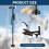 Foldable Adjustable Walking Cane with Alarm LED Light and 2