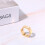 Hexagon Ring for Men Stainless Steel Gold 6