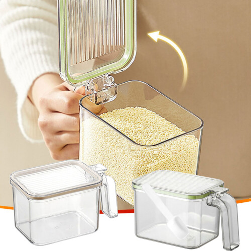 Clear spice organizer box with lids 6-pack 1