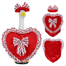 Porch Goose Valentine -asu, vaaleanpunainen sydän, 23 tuumaa